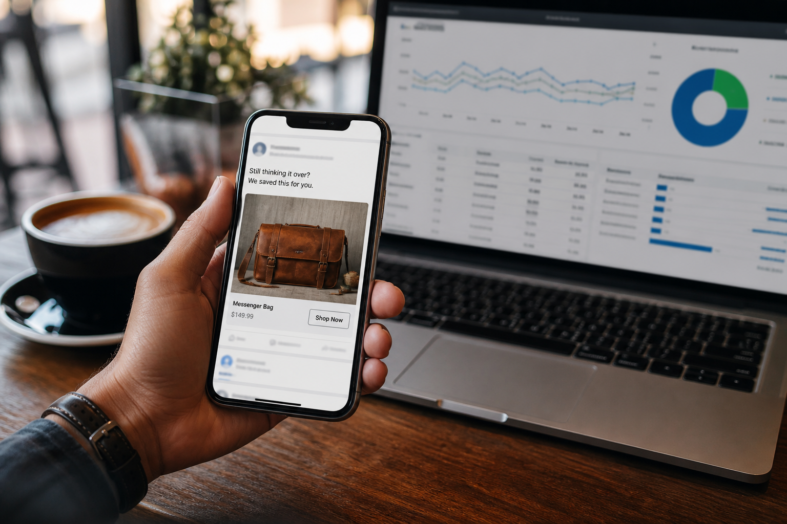 Visitor seeing a retargeting offer on mobile after leaving a landing page